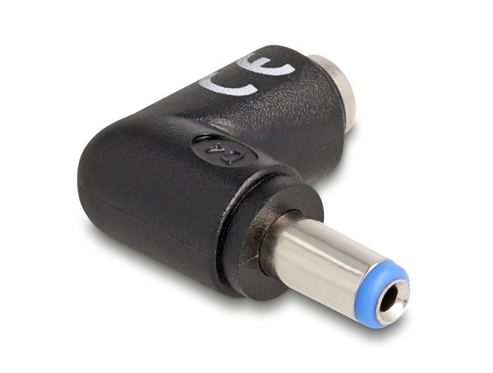 Delock DC adapter 5,5 x 2,1 mm muški na 5,5 x 2,1 ženski pod kutom od 90°