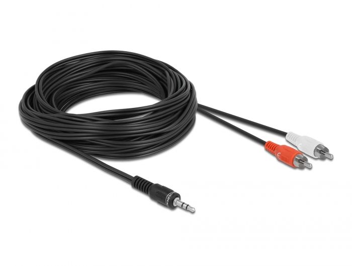 Delock Audio kabel 3,5 mm stereo priključak muški &gt; 2 x RCA muški 10 m