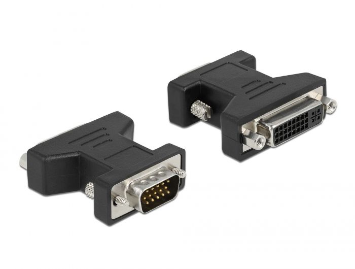 Delock Adapter DVI 24+5 female to VGA 15 pin male