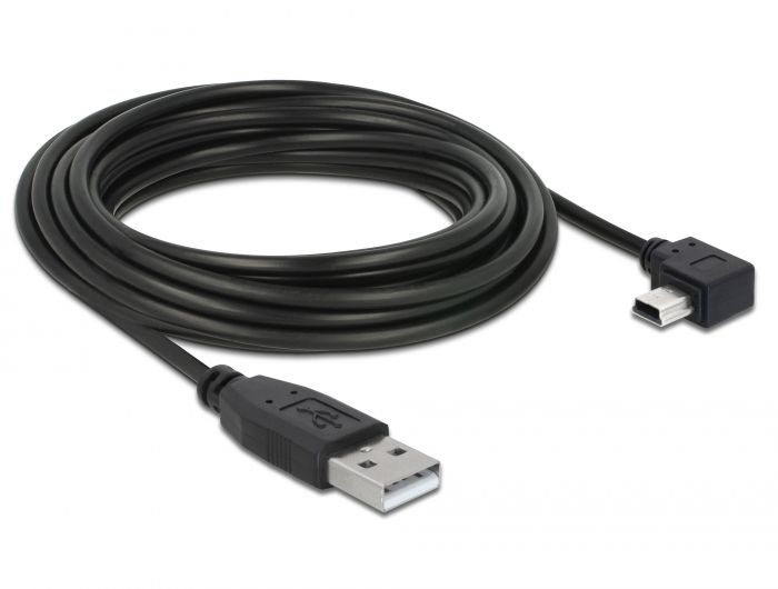 Delock USB 2.0 Kabel Tip-A muški na Tipa Mini-B kutni muški 5 m