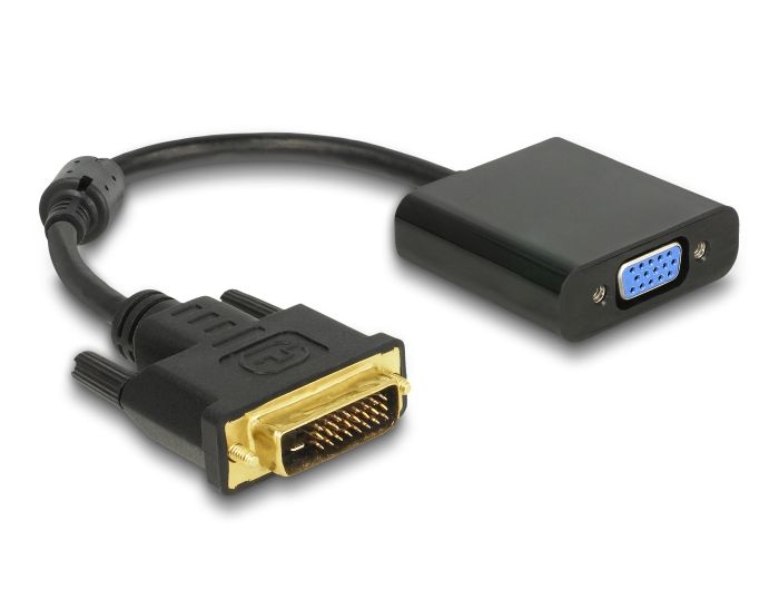 Delock Adapter DVI-D 24+1 muški &gt; VGA ženski crno