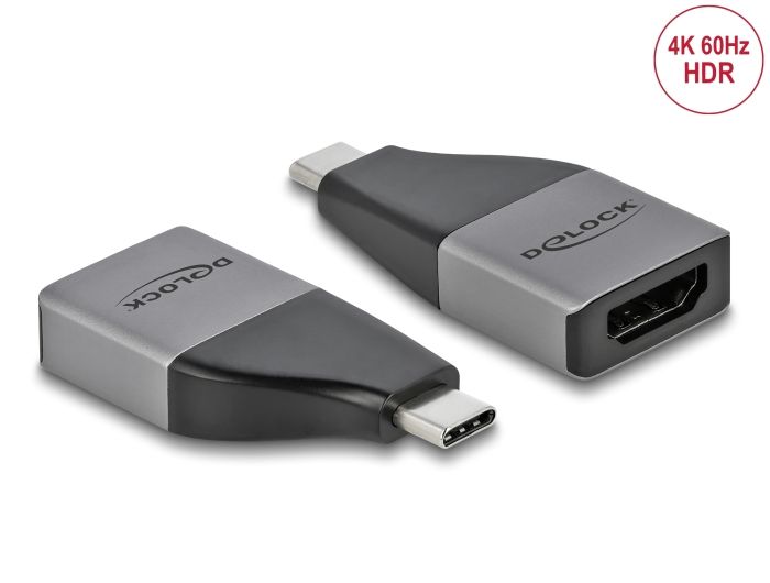 Delock USB Type-C™ adapter na HDMI (DP Alt Mode) 4K 60 Hz + HDR – kompaktan dizajn
