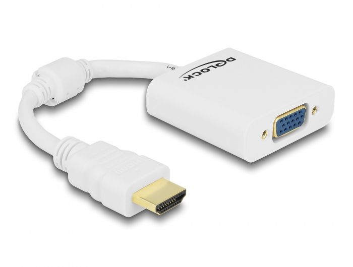 Delock Adapter HDMI-A muški &gt; VGA ženski bijela