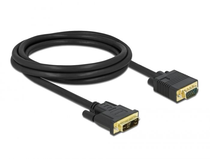 Delock Kabel DVI 12+5 muški na VGA muški 2 m