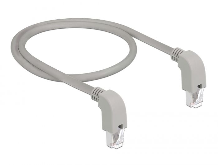 Delock Mrežni kabel RJ45 Cat.6 S/FTP kutni prema dolje / dolje 0,5 m