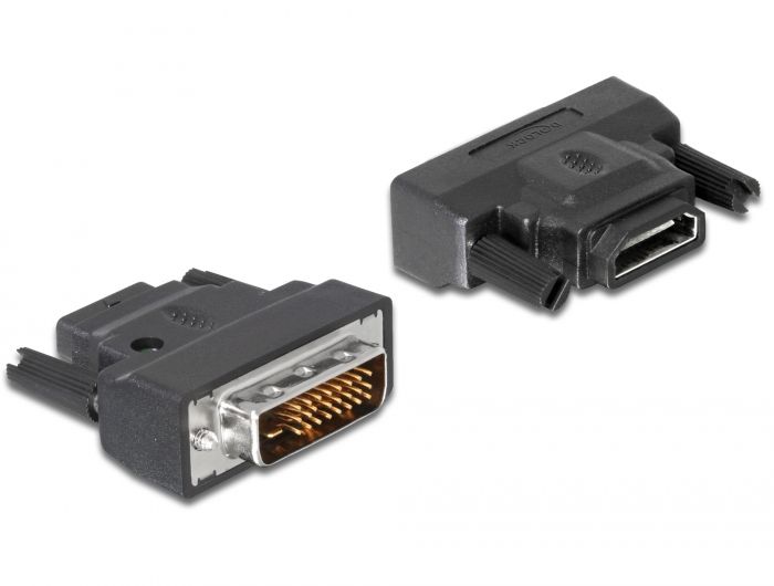 Delock Adapter DVI 24+1 pin male to HDMI female with LED - bidirectional