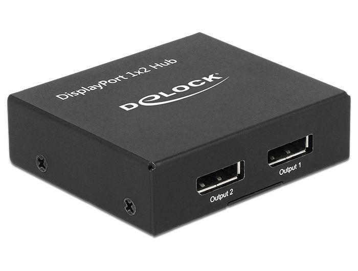 Delock DisplayPort 1.2 Splitter 1 x DisplayPort in &gt; 2 x DisplayPort out 4K