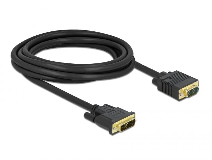 Delock Kabel DVI 12+5 muški na VGA muški 3 m