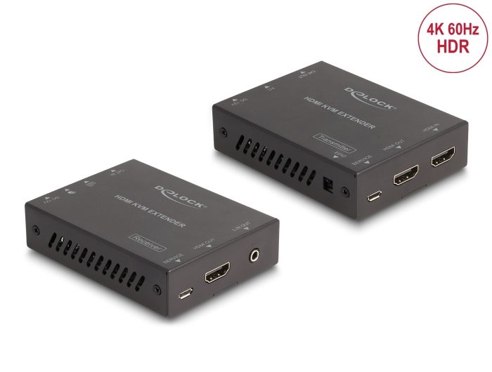 Delock HDMI KVM Extender Set preko Cat.6 kabela 4K 60 Hz 70 m