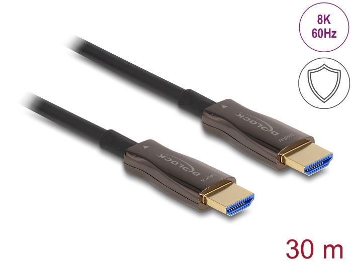 Delock Aktivni optički HDMI kabel s metalnom zaštitom 8K 60 Hz 30 m