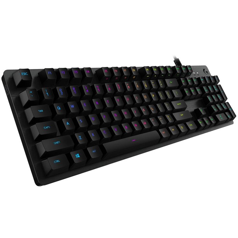 LOGITECH G512 Corded LIGHTSYNC Mechanical Gaming Keyboard - CARBON - US INT&#39;L - USB - LINEAR - GX-Red