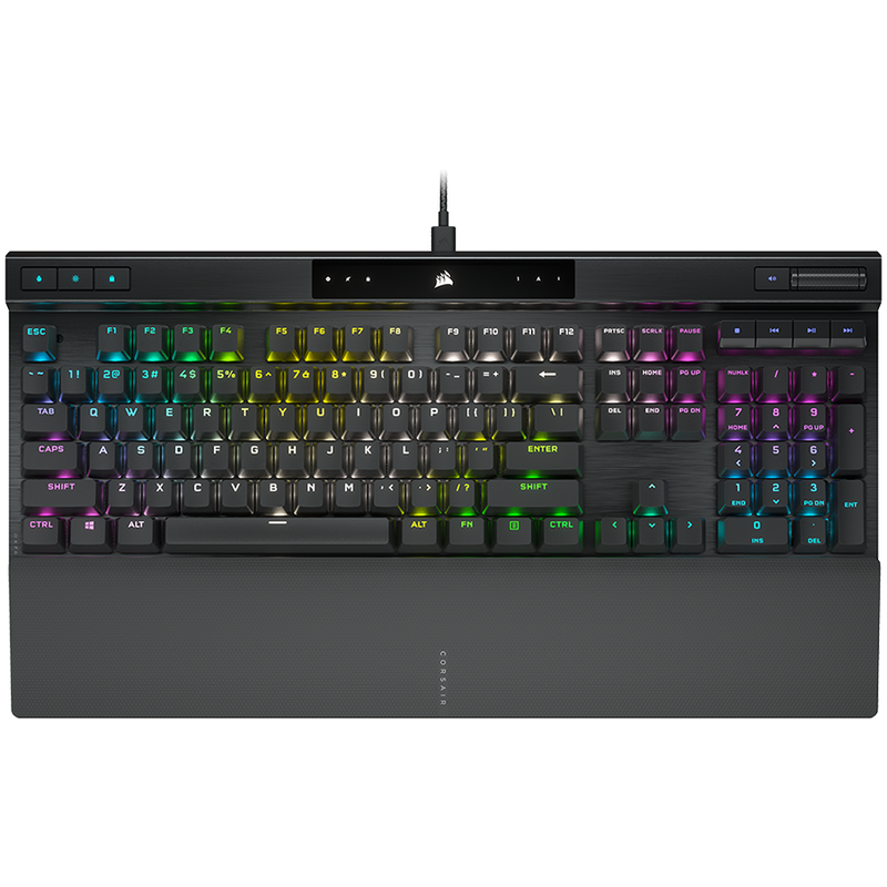 Corsair K70 RGB PRO Mechanical Gaming Keyboard, Backlit RGB LED, CHERRY MX Red, Black, Black PBT Keycaps