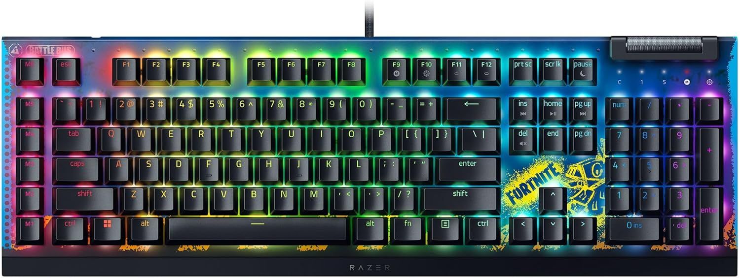 Razer BlackWidow V4 X, Yellow Switch, Fortnite Edition, US