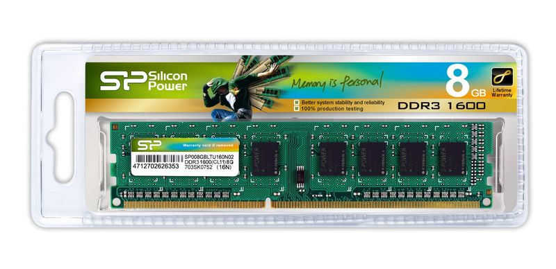 SILICON POWER DDR3 8GB 1600MHz CL11 DIMM 1.5V