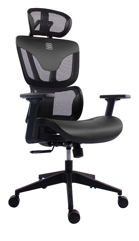 Bit Force COZY LM-2D uredska stolica, PU koža, 2D naslon za ruke, nosivost 140kg, crna
