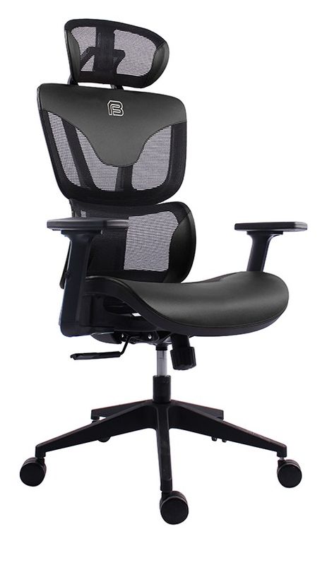 Bit Force COZY LM-2D uredska stolica, PU koža, 2D naslon za ruke, nosivost 140kg, crna