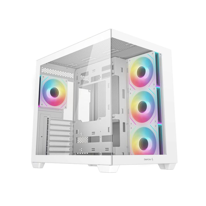DeepCool GC530 4F WH, ATX, Midi-Tower, ARGB, Tempered Glass, White