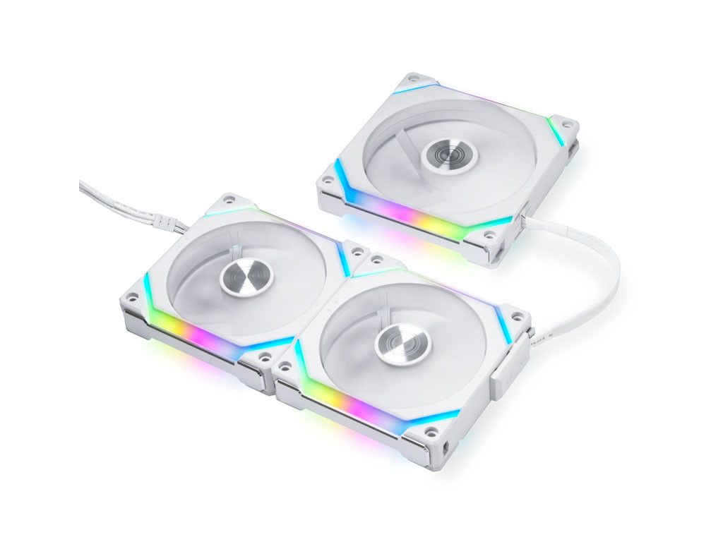 Lian Li UNI FAN SL120 V2 RGB PWM 120mm, 3 Pack + Controller, White