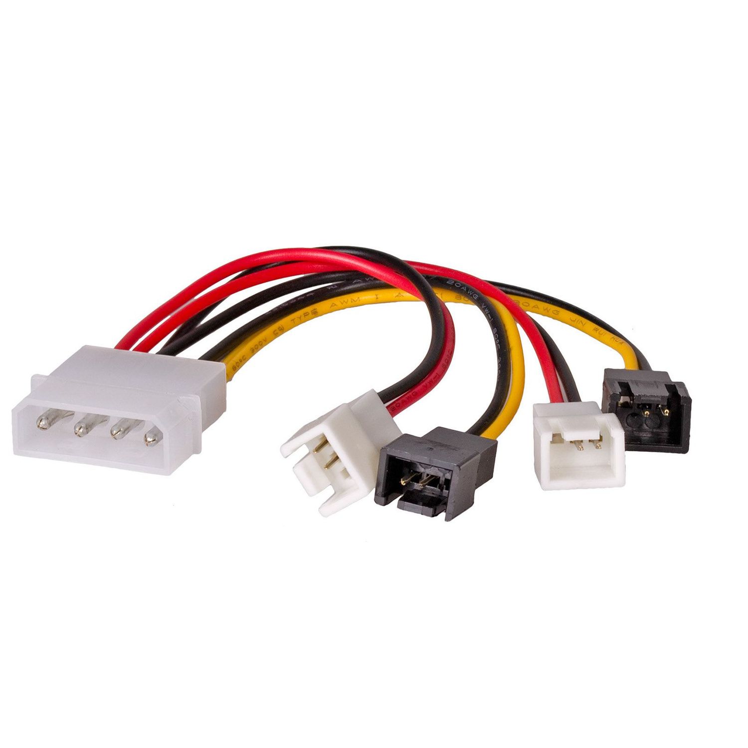 Akyga adapter Molex/2 x 3-pin 12V/2 x 3-pin 5V AK-CA-34