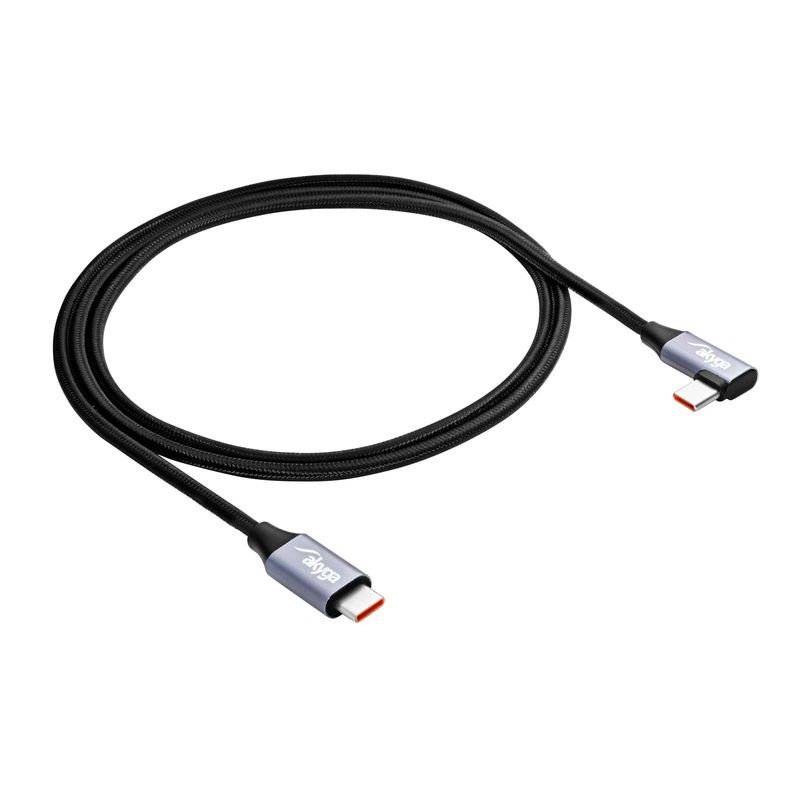 Cable USB Akyga AK-USB-56 USB type C (m) / Lightning (m) Angle ver. 2.0 30W 1m