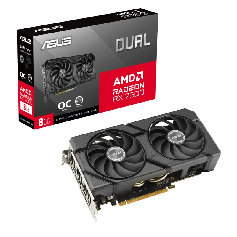 ASUS Radeon RX 7600 Dual EVO OC 8G, 8GB GDDR6