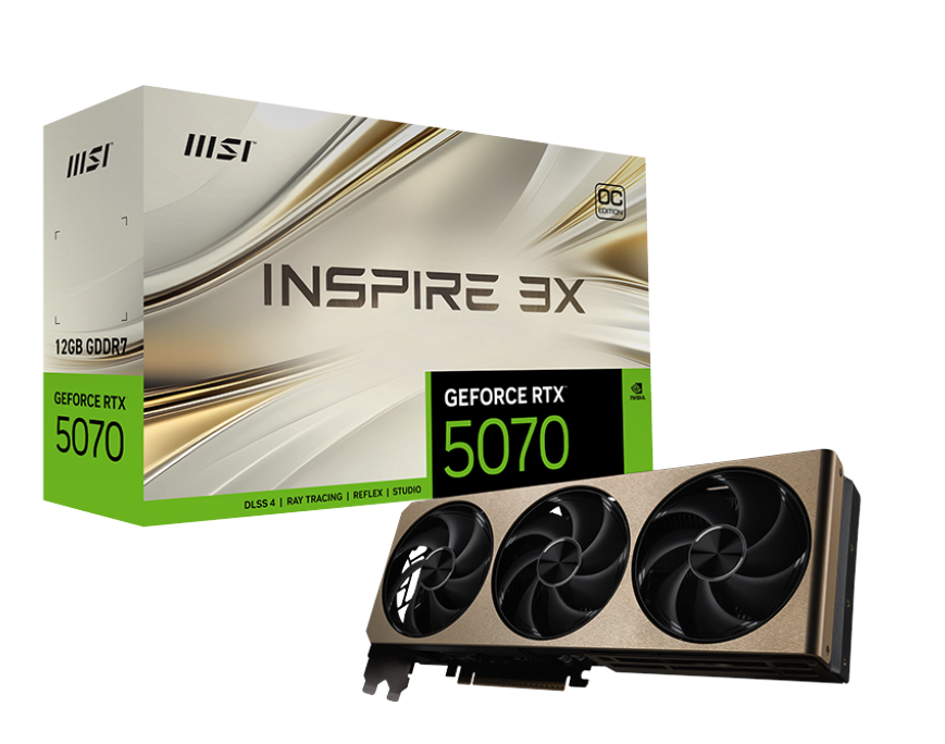 MSI GeForce RTX 5070 Inspire 3X OC 12G, 12GB GDDR7