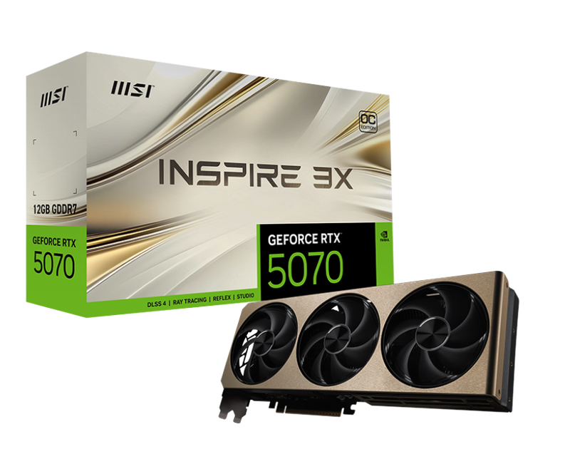MSI GeForce RTX 5070 Inspire 3X OC 12G, 12GB GDDR7
