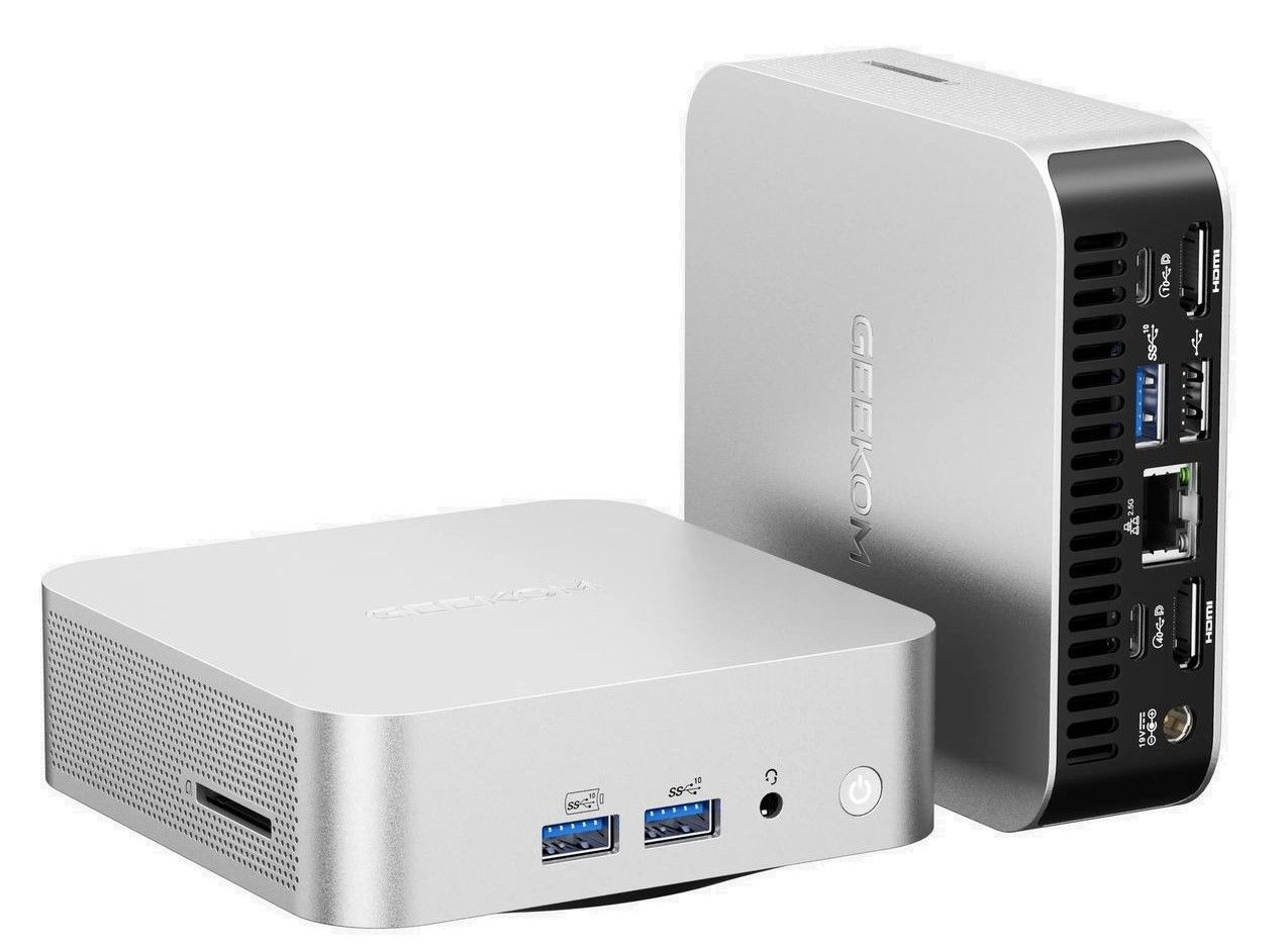GEEKOM A6 AMD Mini PC, R7-6800H 16GB DDR5 RAM + 512GB NVMe, Win11 Pro