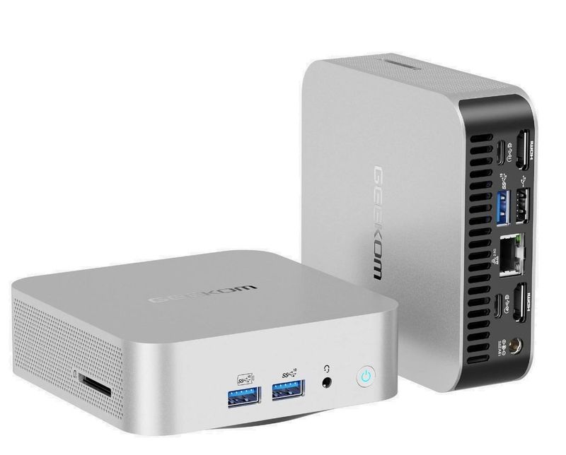 GEEKOM A8 AMD Mini PC, R9-8945HS 32GB DDR5 RAM + 2TB NVMe, Win11 Pro