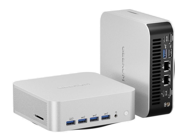 GEEKOM A8 MAX AMD Mini PC, R9-8945HS 32GB DDR5 RAM + 2TB NVMe, Win11 Pro