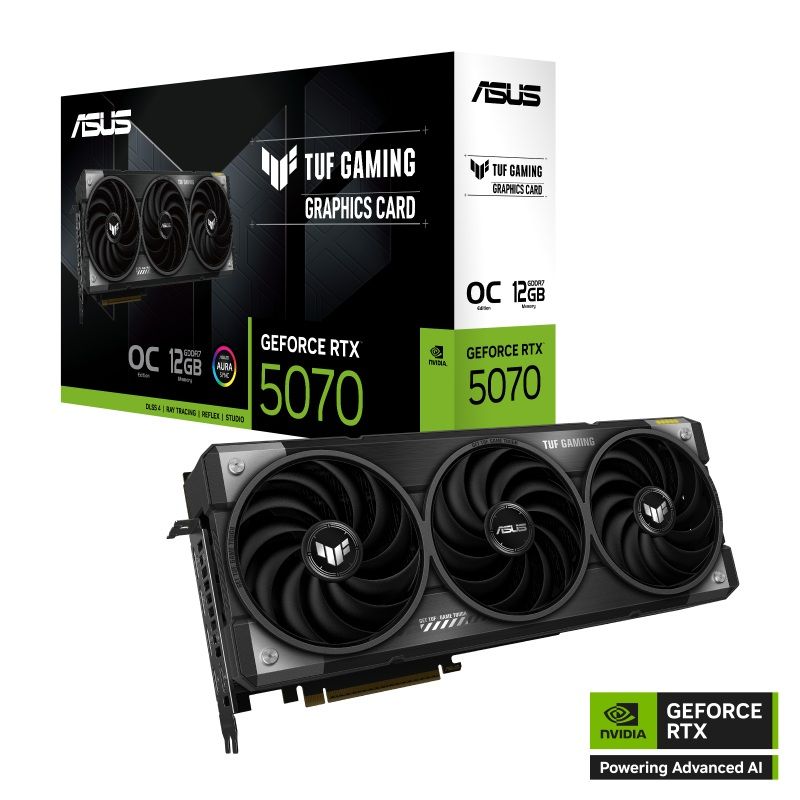 Asus TUF GeForce RTX 5070 Gaming OC 12G, 12GB GDDR7
