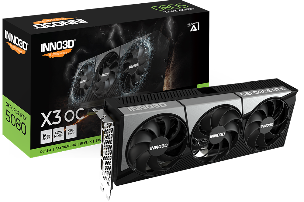 INNO3D GeForce RTX 5080 X3 OC, 16GB GDDR7