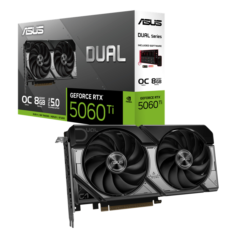 ASUS GeForce RTX 5060 Ti Dual OC O8G, 8GB GDDR7