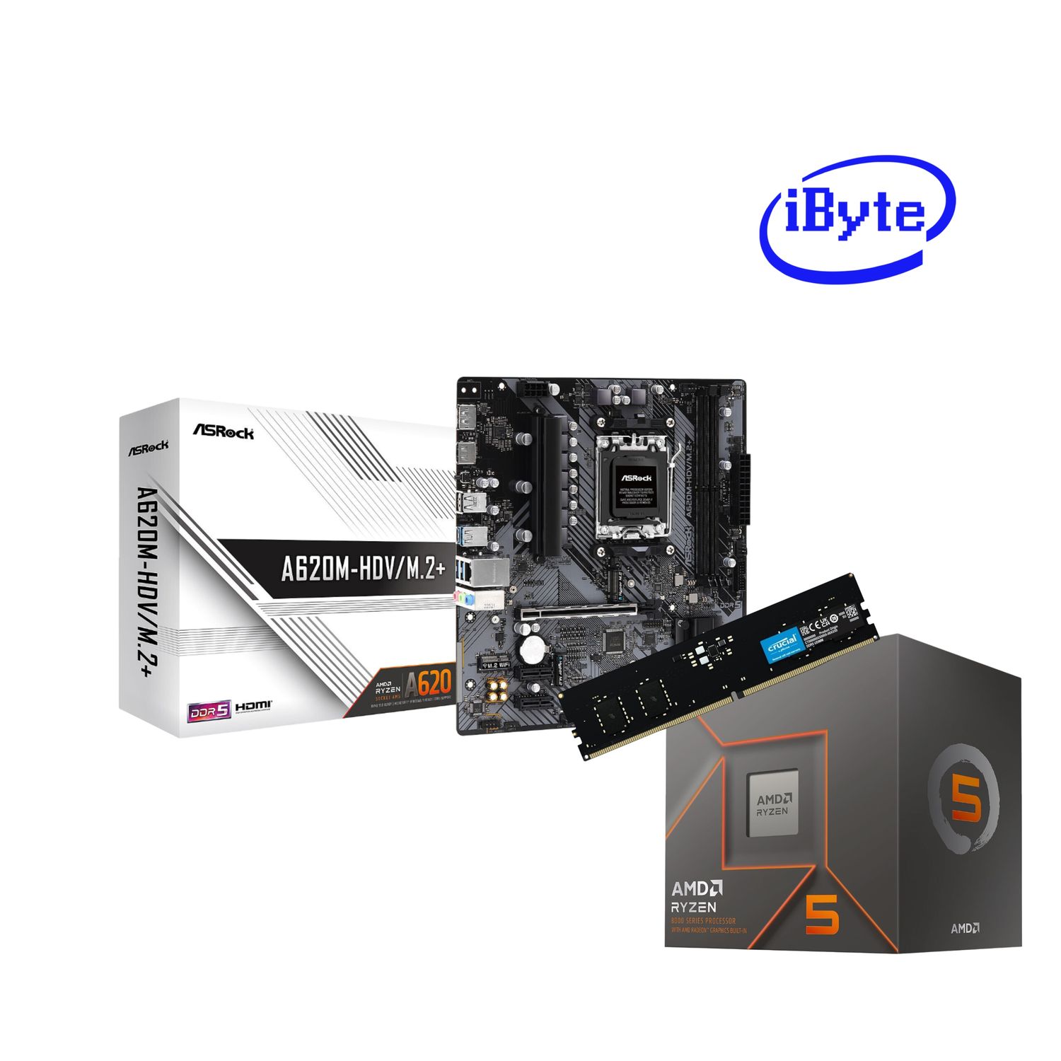 IBYTE BUNDLE AMD RYZEN 5 8500g  - Radeon Graphics 740M