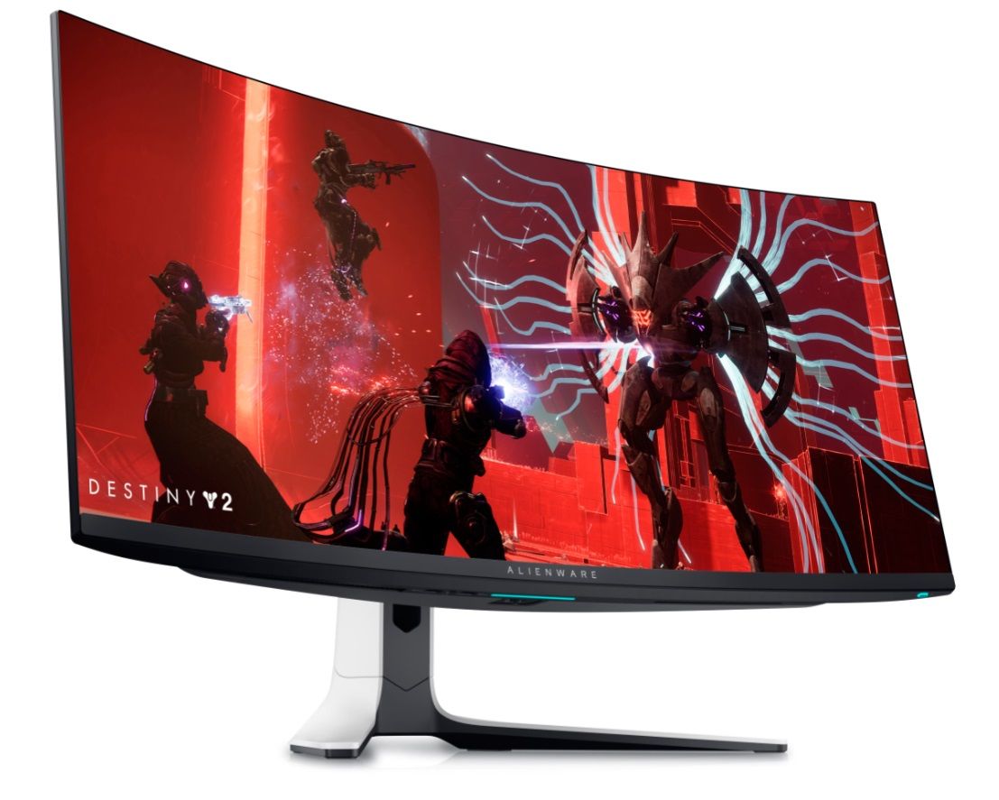 Monitor Alienware AW3423DW 34&#39;&#39; Curved, 3440x1440, QHD, 175Hz, Anti-reflective, 21:9, 1000000:1, 1000 cd/m2, NVIDIA G-SYNC, 0.1ms, 178/178, DP, 2xHDMI, 5xUSB 3.2, Audio line-out, Tilt, Swivel, Height