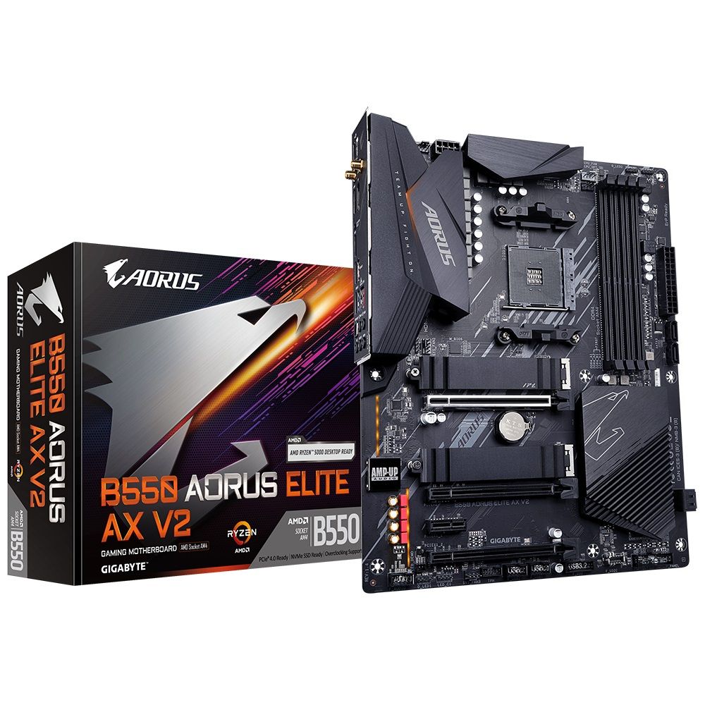 GIGABYTE Mainboard Desktop B550 AORUS ELITE AX V2 (AM4, DDR4, ATX)