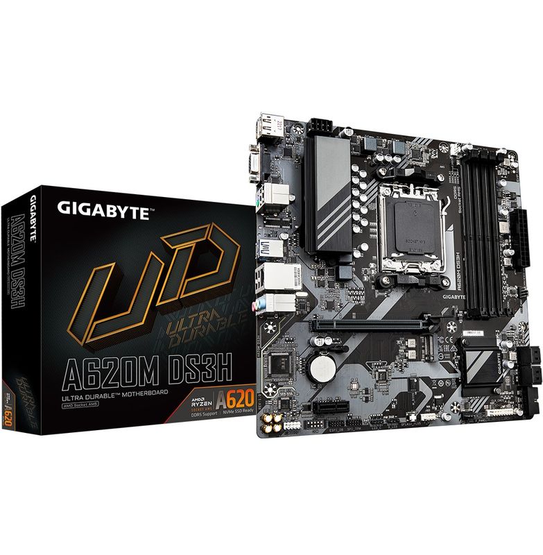GIGABYTE Mainboard Desktop A620M DS3H (AM5, DDR5, mATX)
