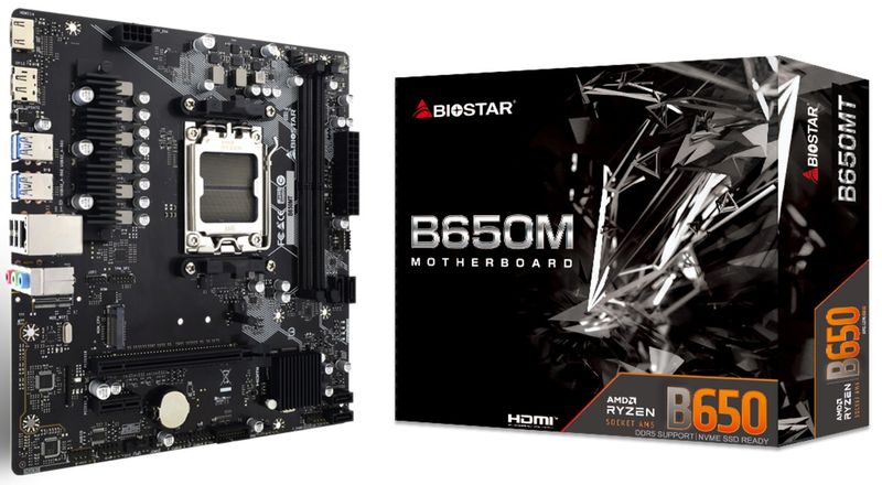 Biostar Mainboard Desktop B650MT(AM5, 2xDDR5, mATX)