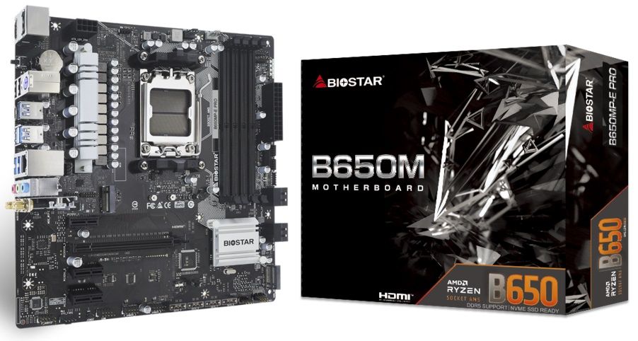 Biostar Mainboard Desktop B650MP-E Pro(AM5, 4xDDR5, mATX)