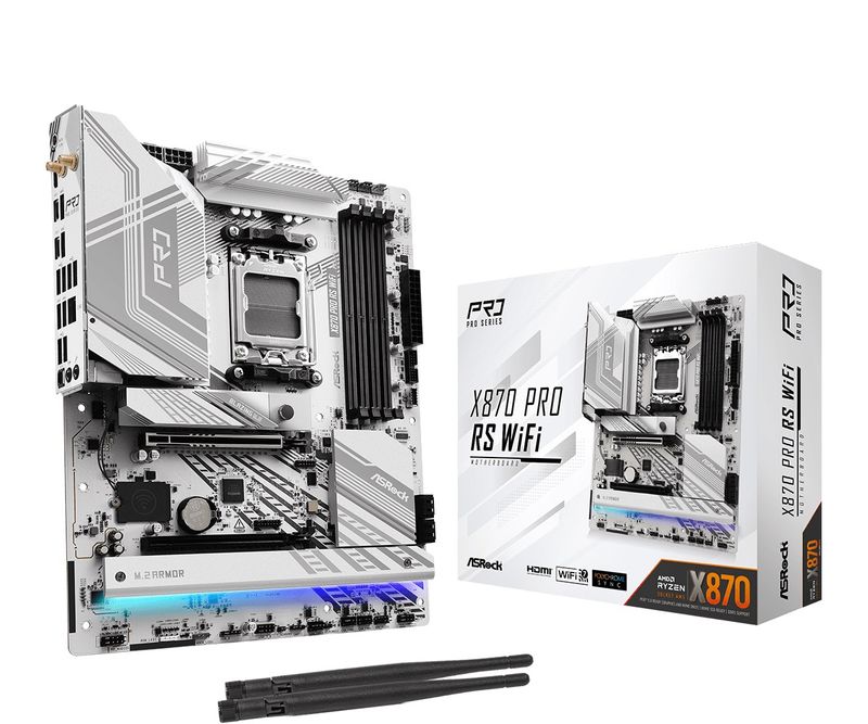 ASRock Mainboard Desktop X870 PRO RS WIFI (AM5, DDR5, ATX)