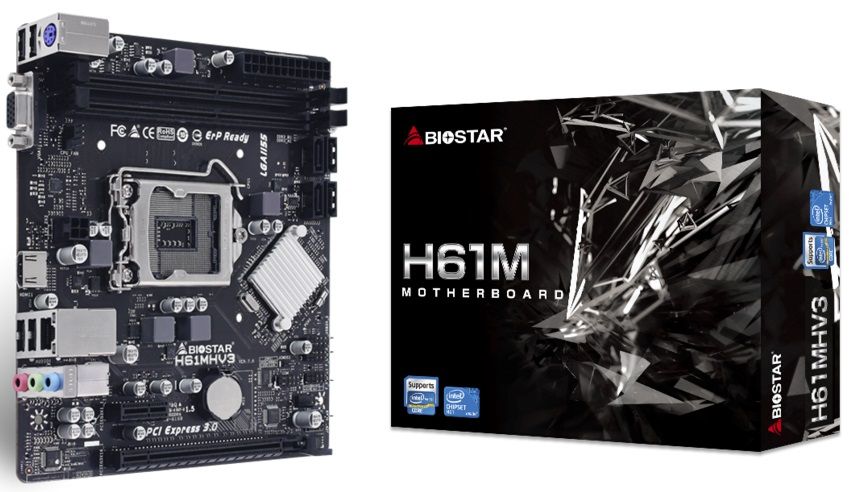 Biostar Mainboard Desktop H61MHV3(LGA1155, 2xDDR3, mATX)