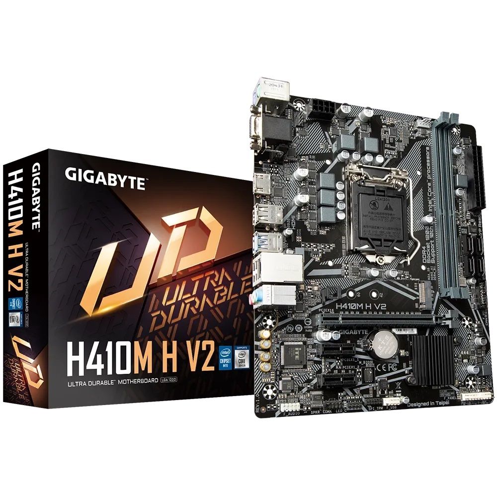 GIGABYTE Mainboard Desktop H410M H V2 (LGA1200, 2 x DDR4 DIMM, mATX)
