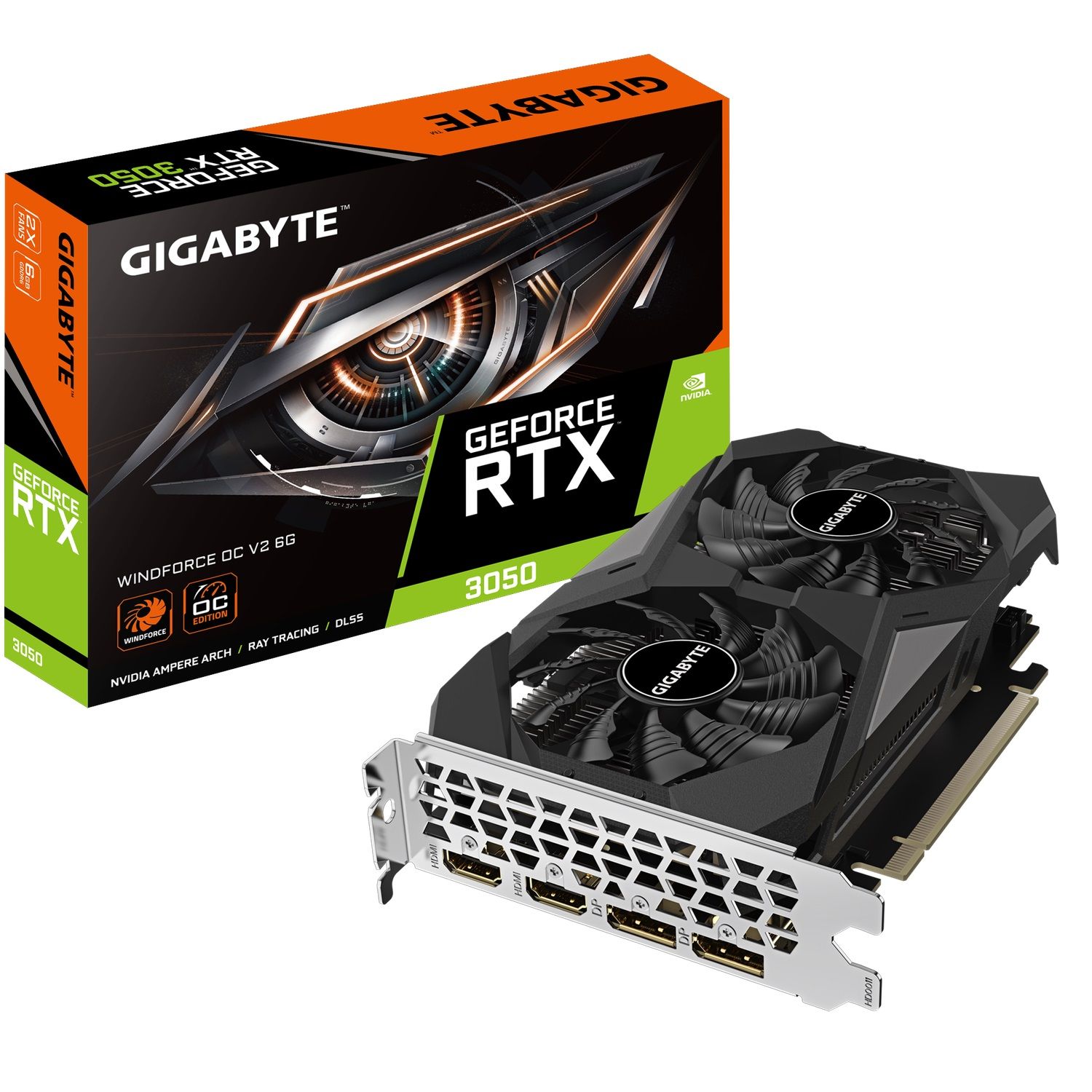 Gigabyte GeForce RTX 3050 Windforce OC V2 6G, 6GB GDDR6