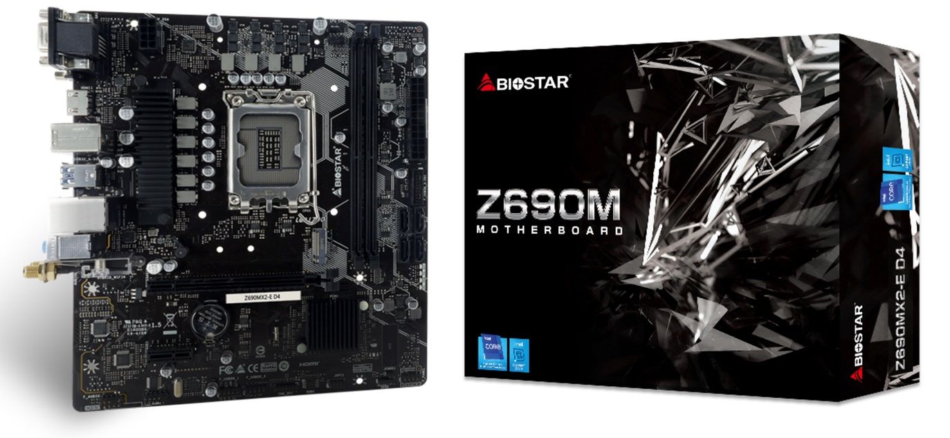 Biostar Mainboard Desktop Z690MX2-E D4(LGA1700, 2xDDR4, mATX)