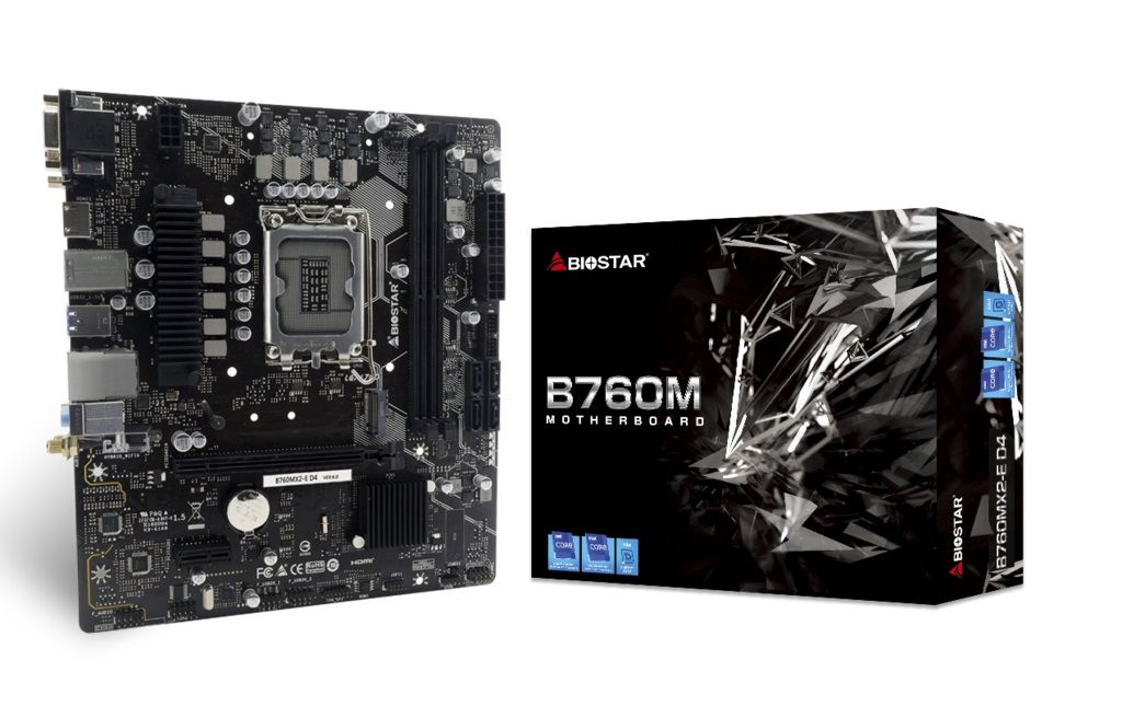Biostar Mainboard Desktop B760MX2-E D4(LGA1700, 2xDDR5, mATX)