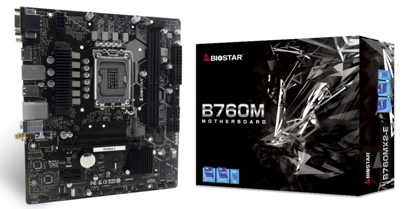 Biostar Mainboard Desktop B760MX2-E(LGA1700, 2xDDR5, mATX)