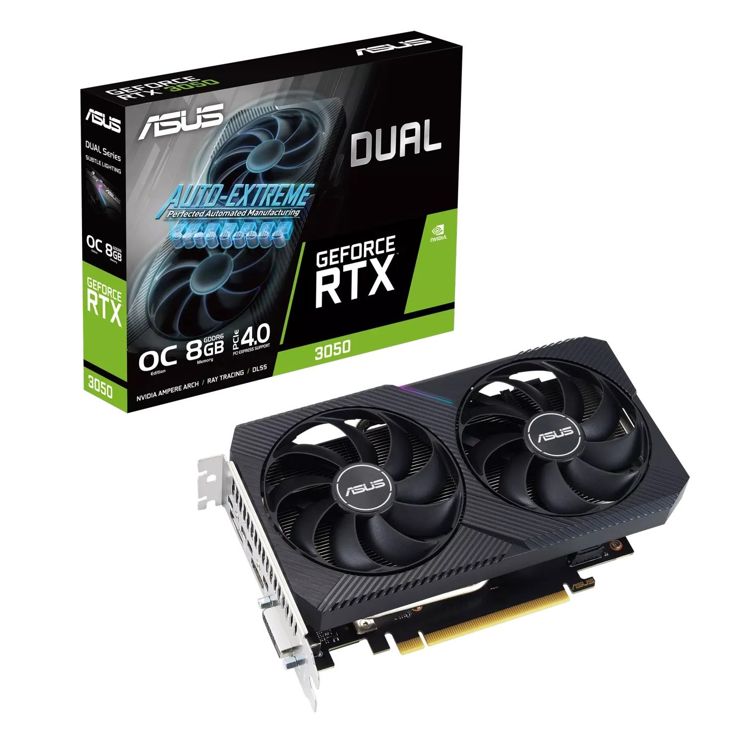 ASUS GeForce RTX 3050 Dual O8G V2, 8GB GDDR6