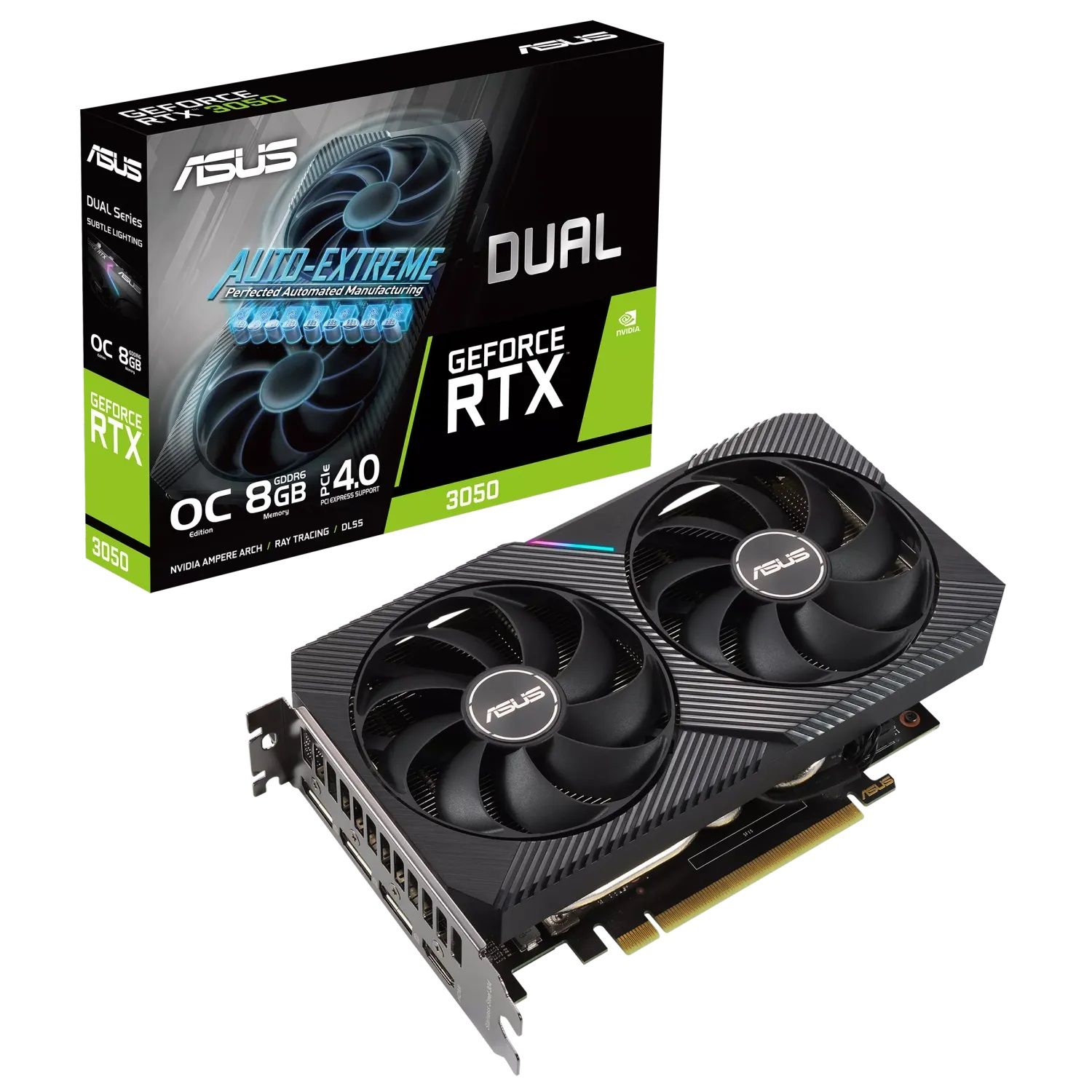ASUS GeForce RTX 3050 Dual 8G OC, 8GB GDDR6