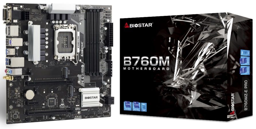 Biostar Mainboard Dekstop B760MZ-E Pro(LGA1700, 4xDDR5, mATX)