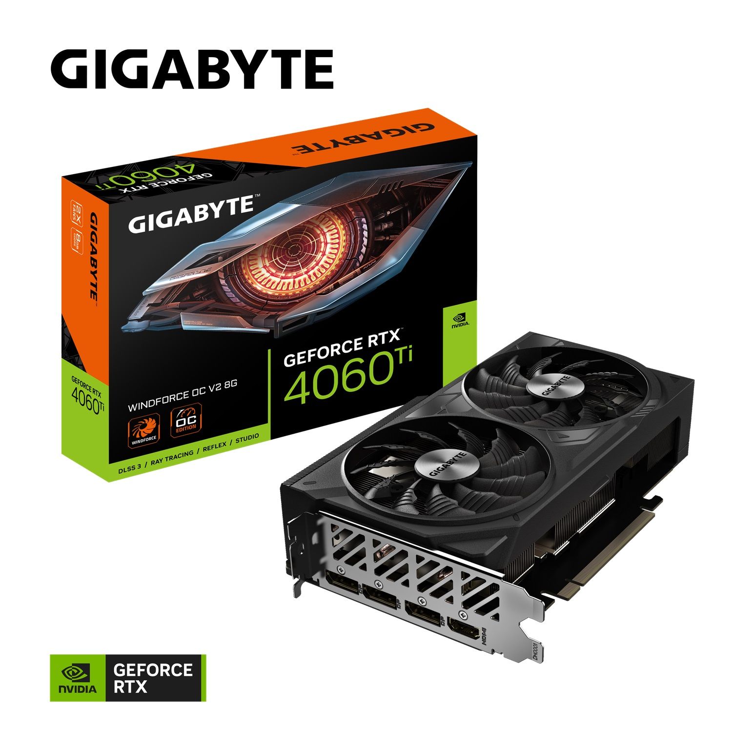 Gigabyte GeForce RTX 4060 Ti WindForce OC V2 8G, 8GB GDDR6